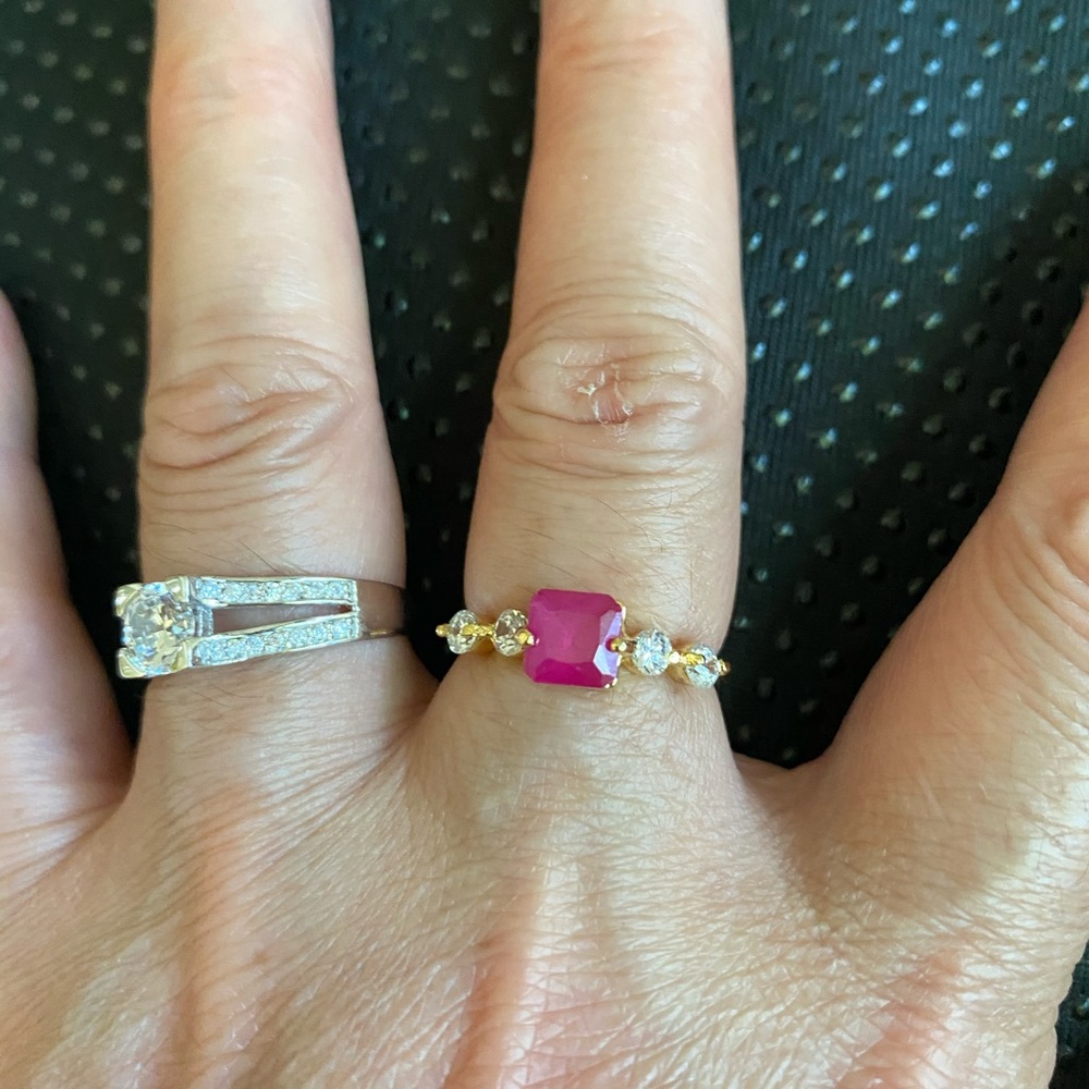 Gold Rings Ruby Rings Ruby Gold Rings Red Rings - image 1